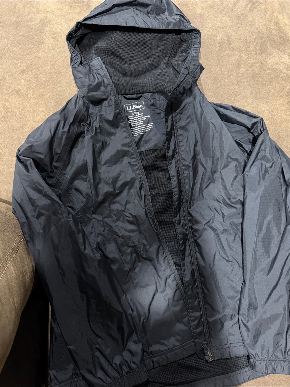 L.L. Bean Black Rain/Windbreaker Jacket